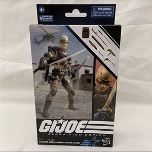 G.I. Joe Classified 6 Inch Figure - Desert Commando Snake Eyes #92. New In Hand